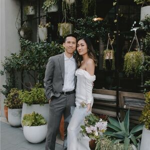 Meshki Off-Shoulder White Wedding Dress